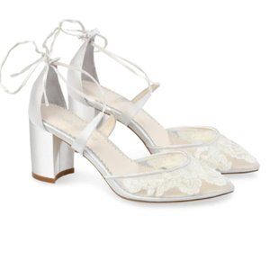 Bella Belle Abagail Block Heel Lace Wedding Shoes